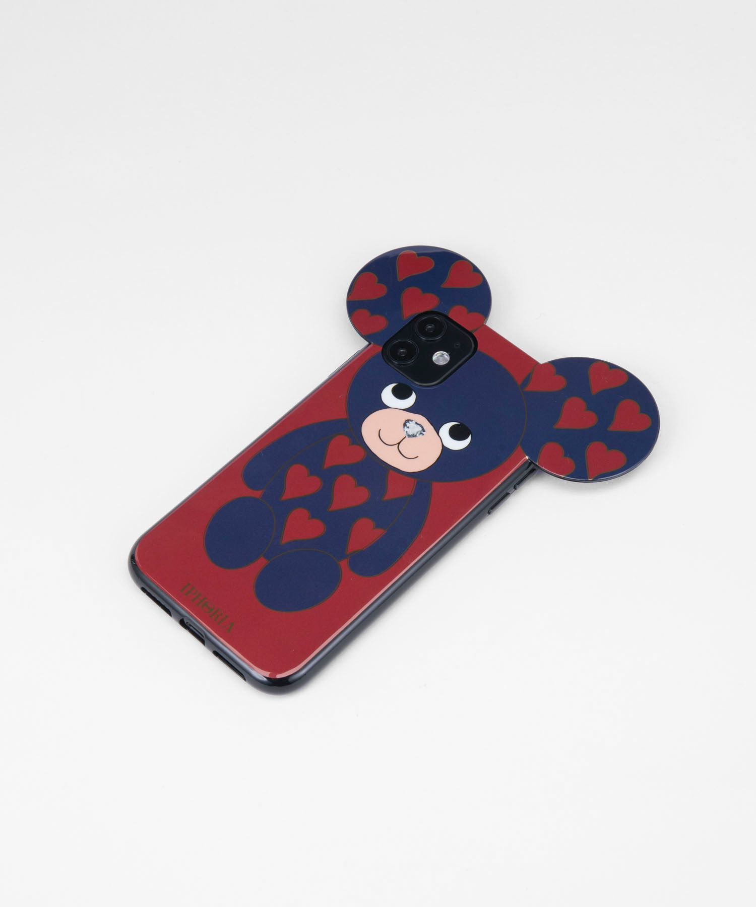 Case for Apple iPhone 11 - Teddy Blue with Red Hearts