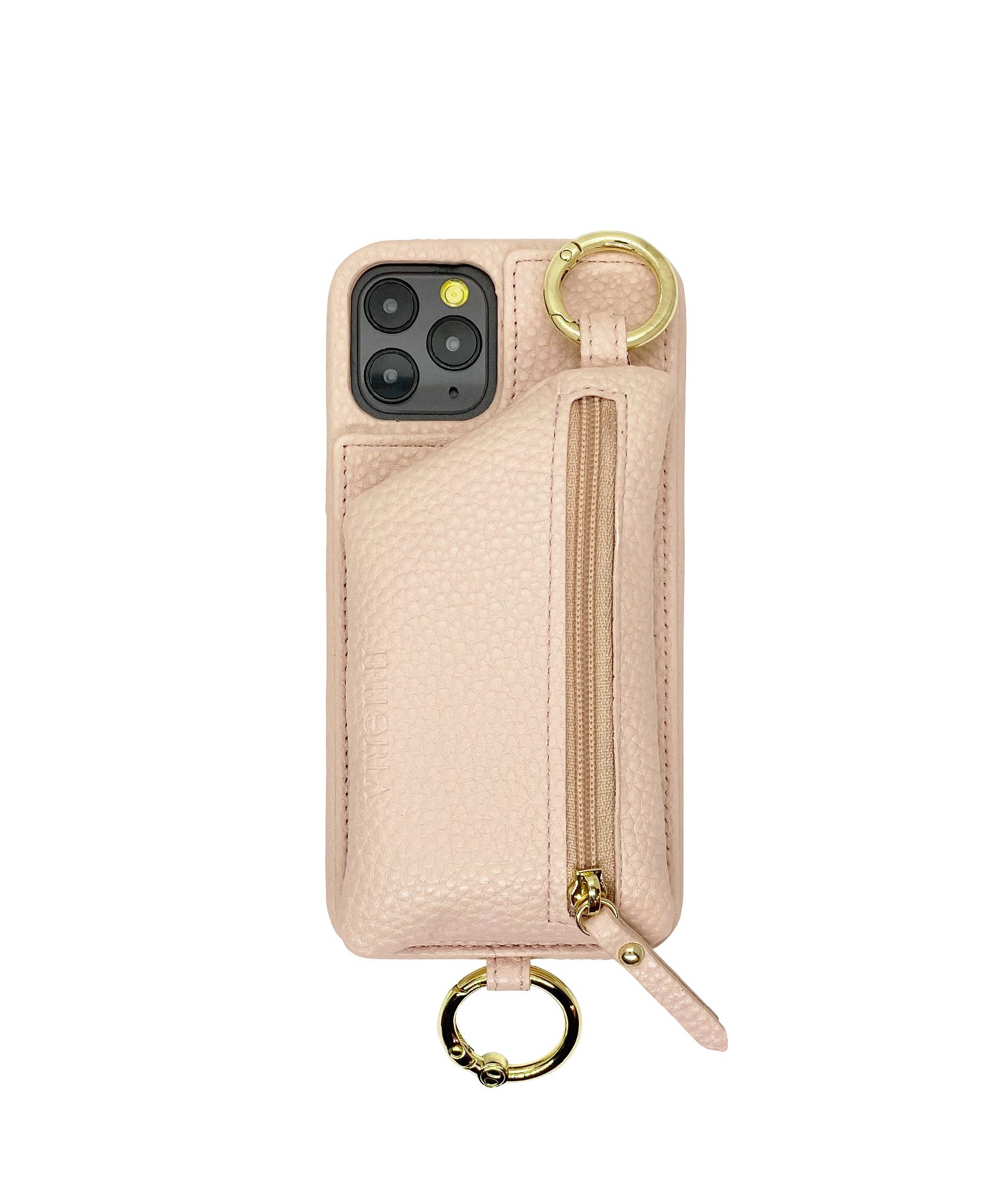 Necklace Case for Apple iPhone 12/12 Pro - Nude With Multi-Strap + Zip Pocket