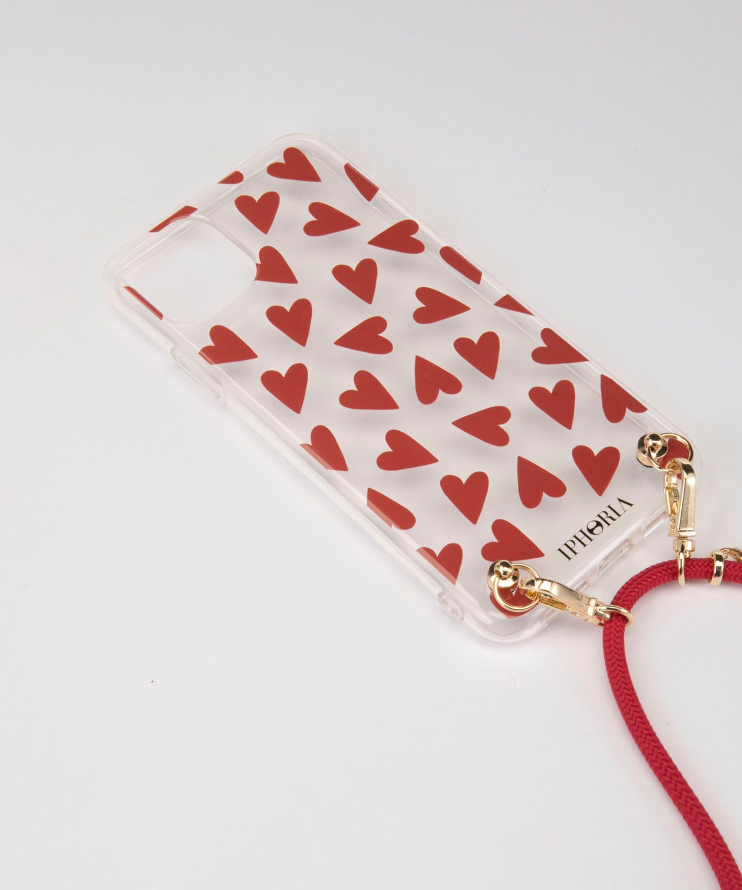 Necklace Case for Apple iPhone 11 ProMax - Transparent Hearts