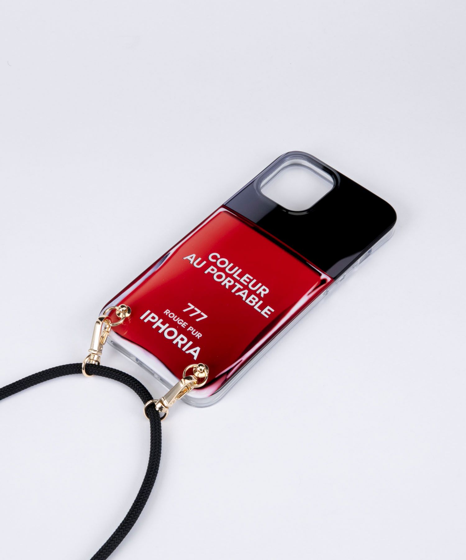 Necklace Case for Apple iPhone 12 Pro Max - Couleur au Portable Vernis Rouge Pur