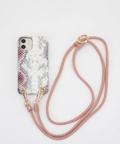 Necklace Case for Apple iPhone 12/12 Pro - Snake with nude Strap