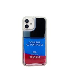 Liquid Case for Apple iPhone 12 mini - Nailpolish Coleur Au Portable Neon Blue