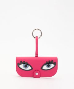 Glasses Case with Bag Holder - Pink With Glitter Face