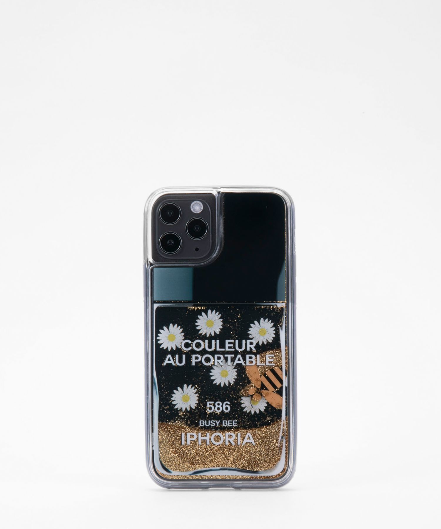 Liquid Case for Apple iPhone 11 Pro - Nailpolish Coleur Au Portable Black Daisy