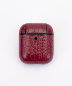 Key Chain Airpods Case - Plum Crocodile