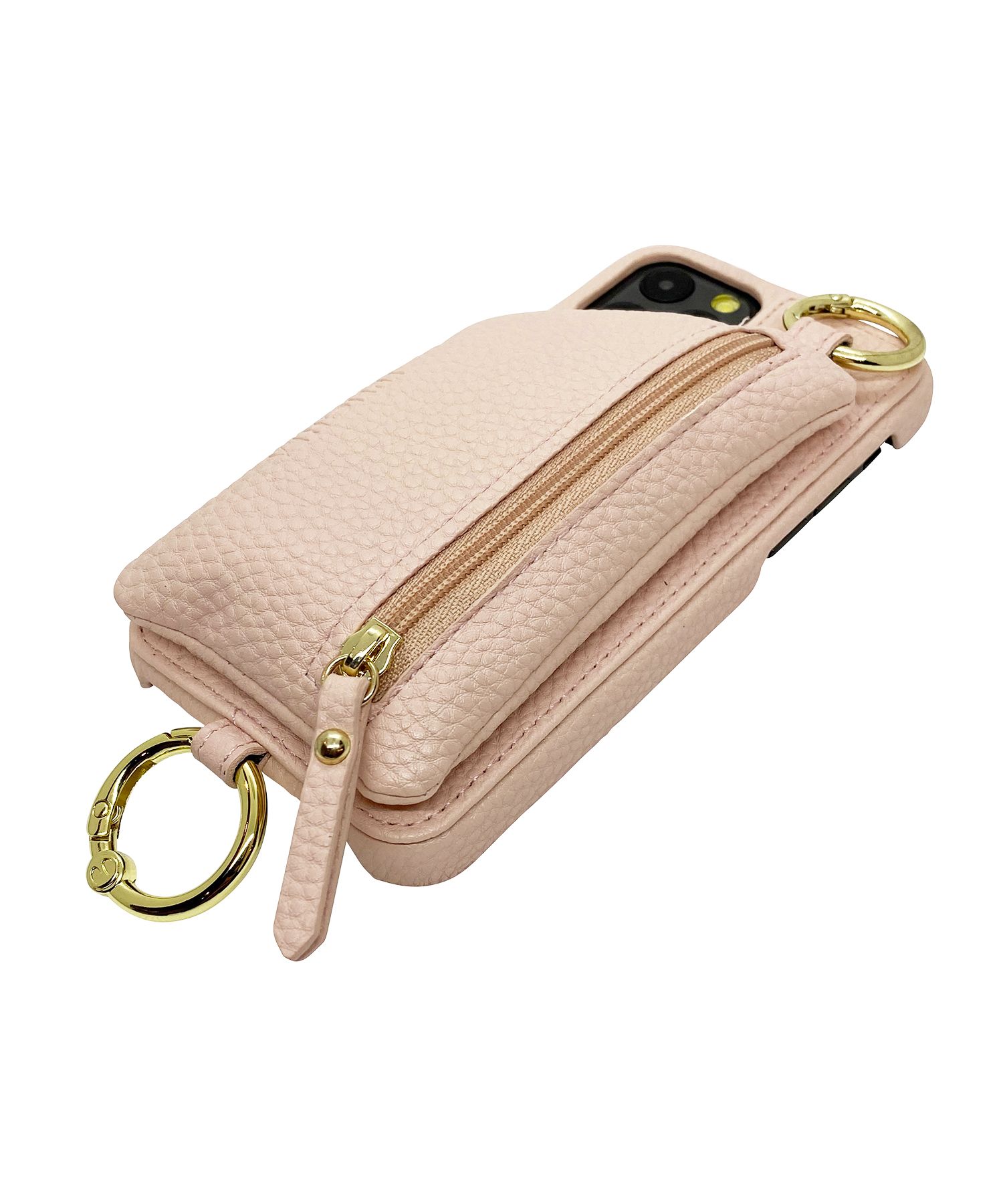 Necklace Case for Apple iPhone 12/12 Pro - Nude With Multi-Strap + Zip Pocket
