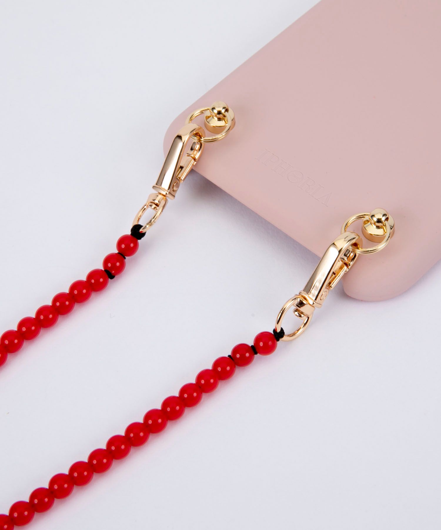 Necklace Case for Apple iPhone 11 Pro Max - Soft Touch Nude with Pearl Strap