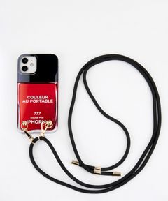 Necklace Case for Apple iPhone 12 mini - Couleur au Portable Vernis Rouge Pur