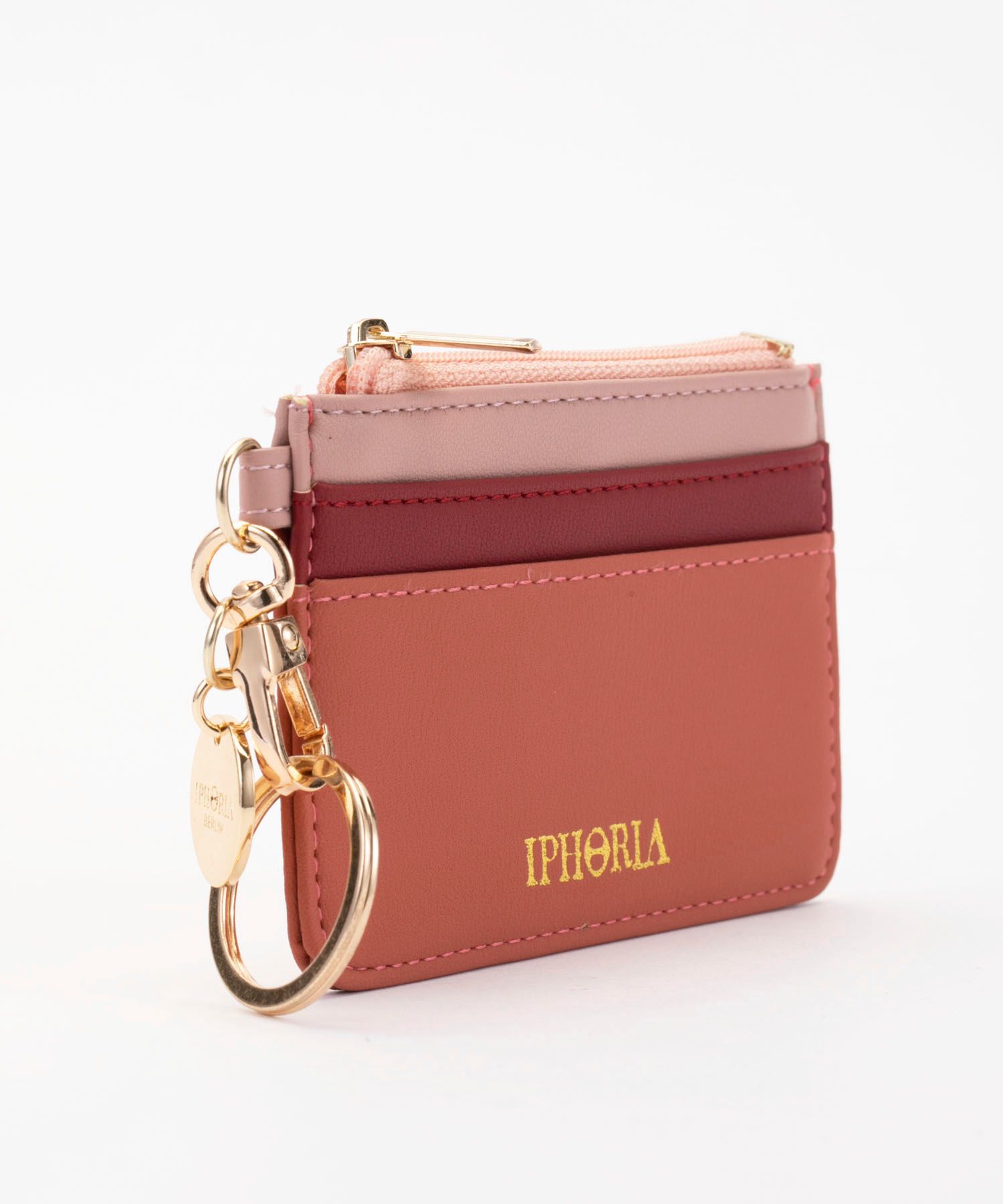 Key Chain Card Holder - Berry Red