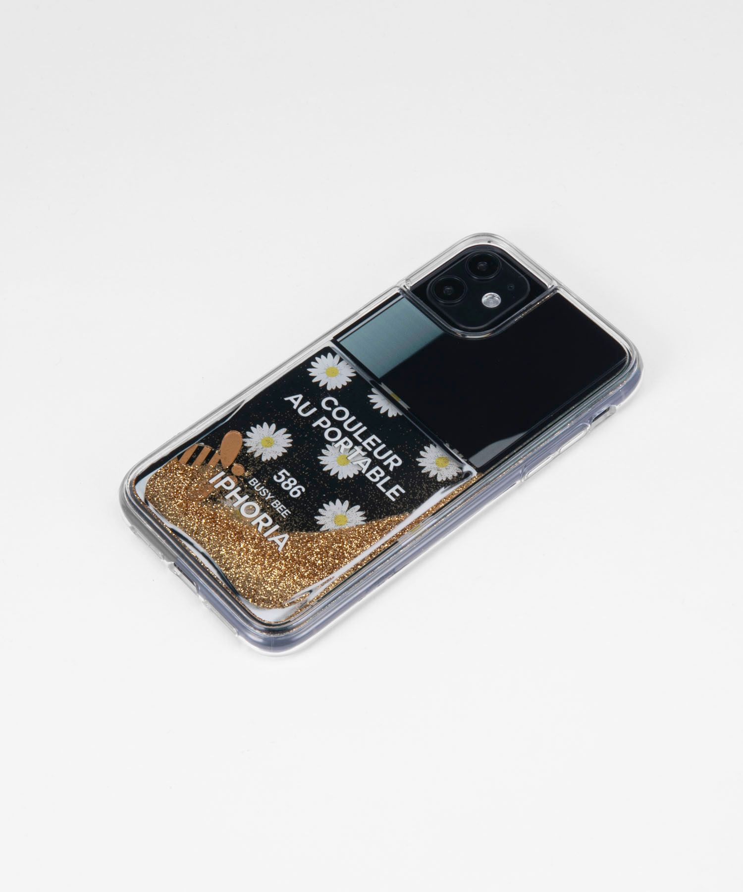 Liquid Case for Apple iPhone 11 - Nailpolish Coleur Au Portable Black Daisy