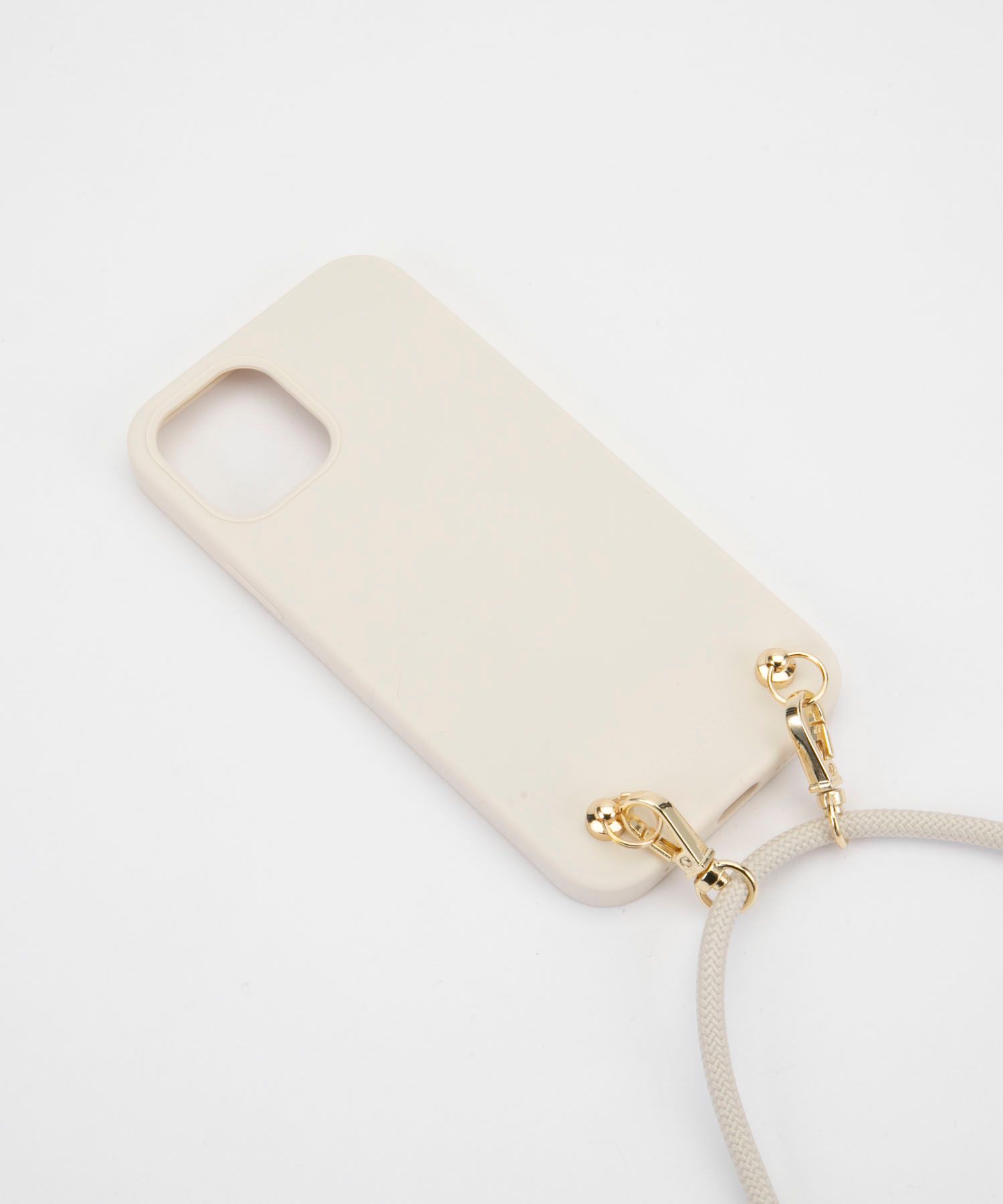 Necklace Case for Apple iPhone 12/12 Pro - Soft Touch simple Ivory