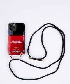 Necklace Case for Apple iPhone 12 Pro Max - Couleur au Portable Vernis Rouge Pur