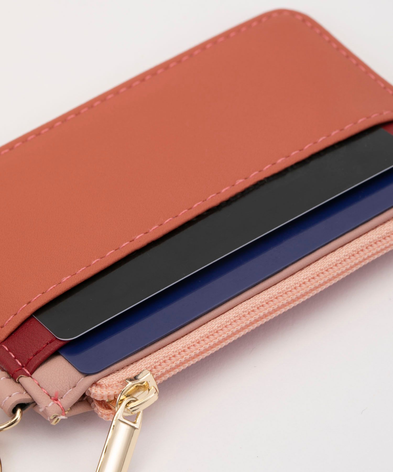 Key Chain Card Holder - Berry Red