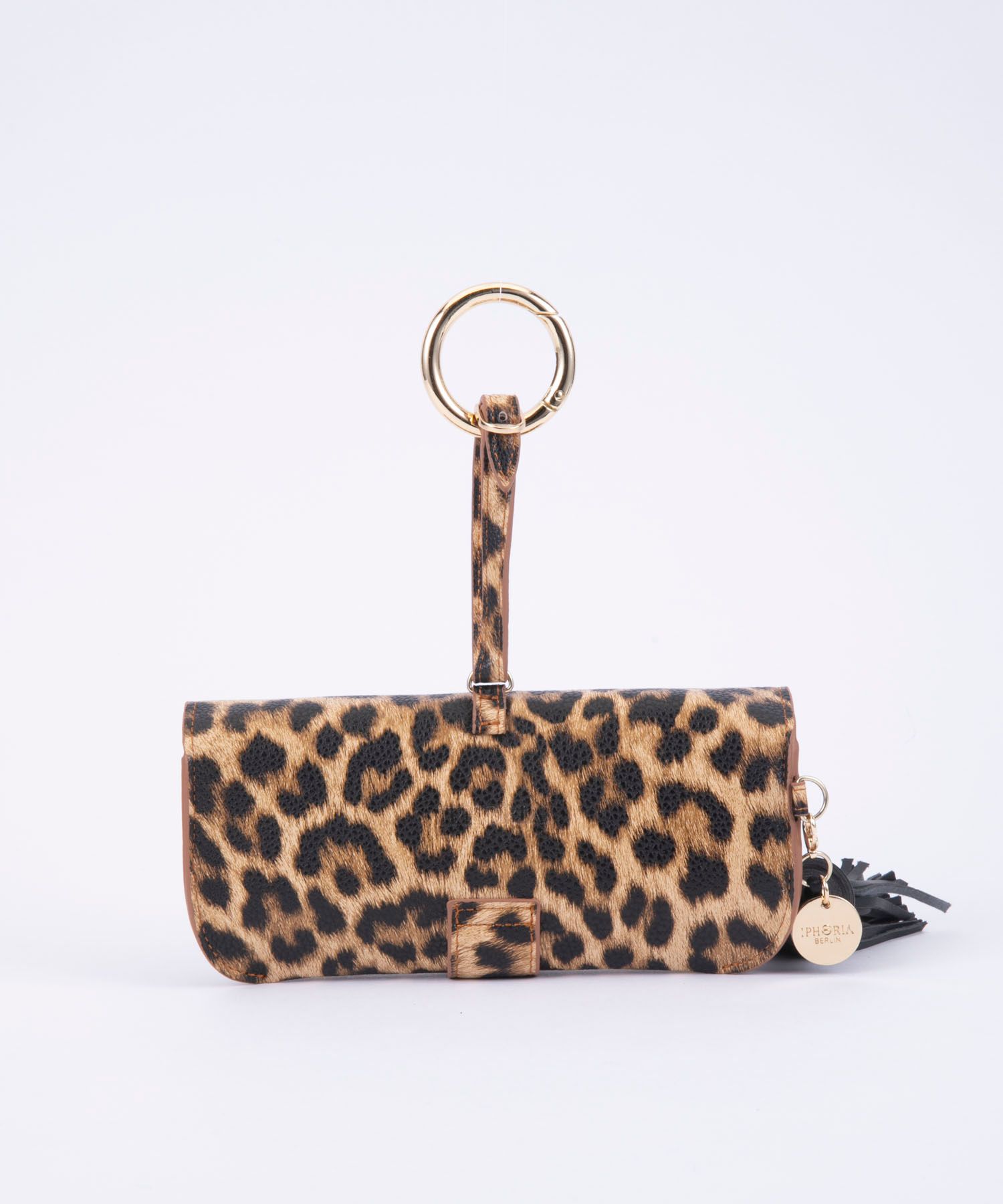Glasses Case with Bag Holder - Leopard with Edged Glasses