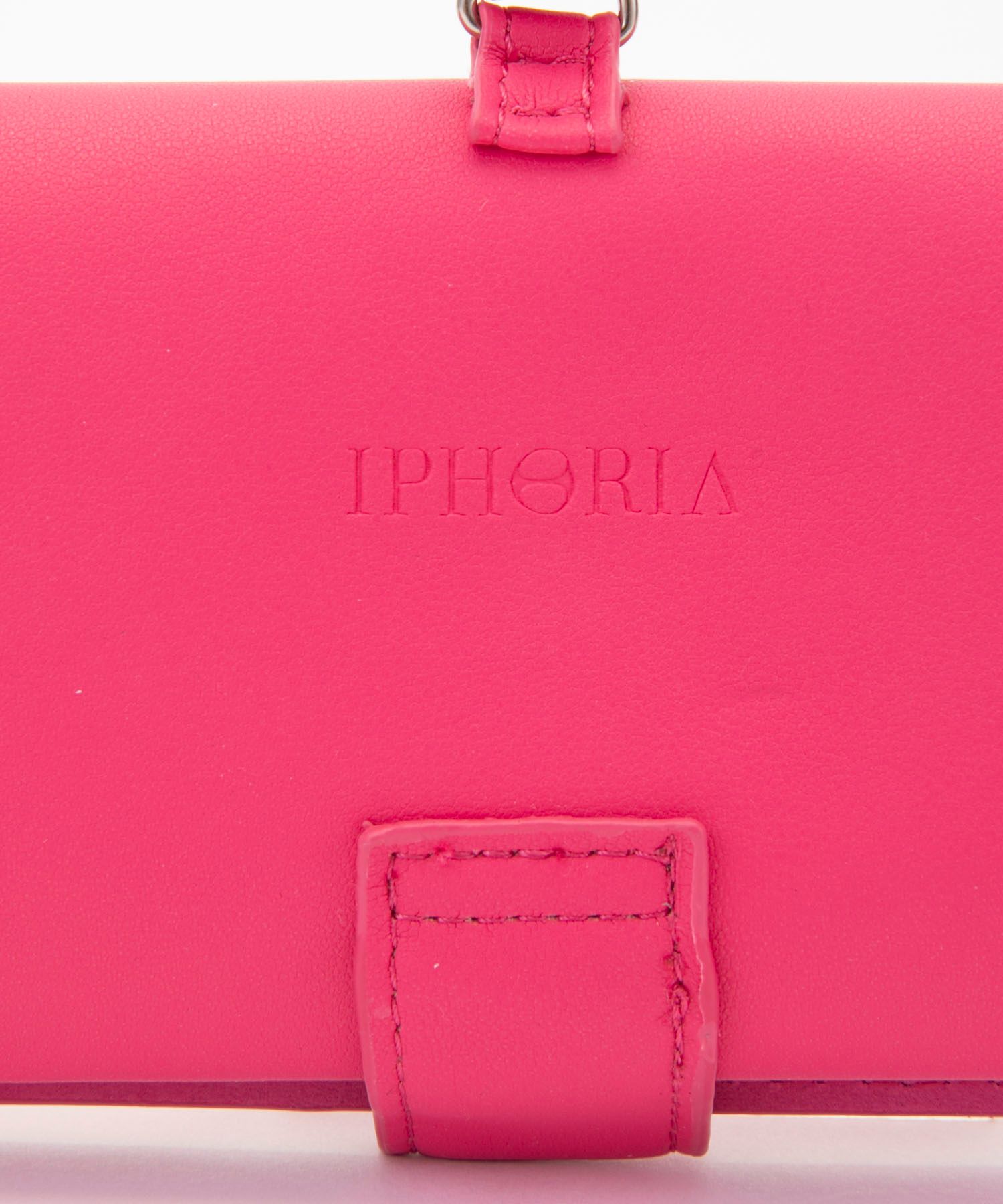 Glasses Case with Bag Holder - Pink With Glitter Face