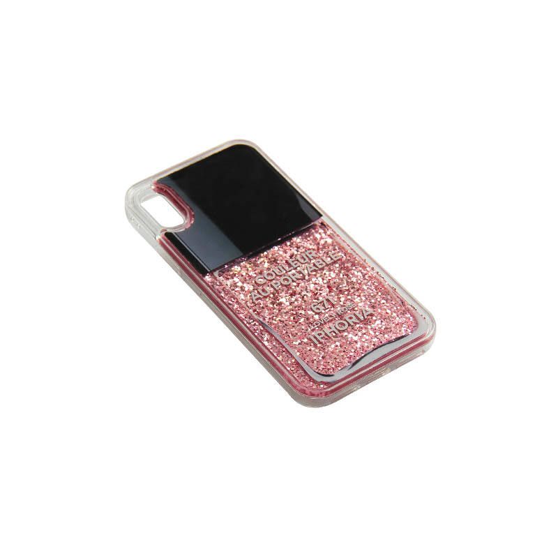 Liquid Case for Apple iPhone X/XS - Nailpolish Lovely Rose