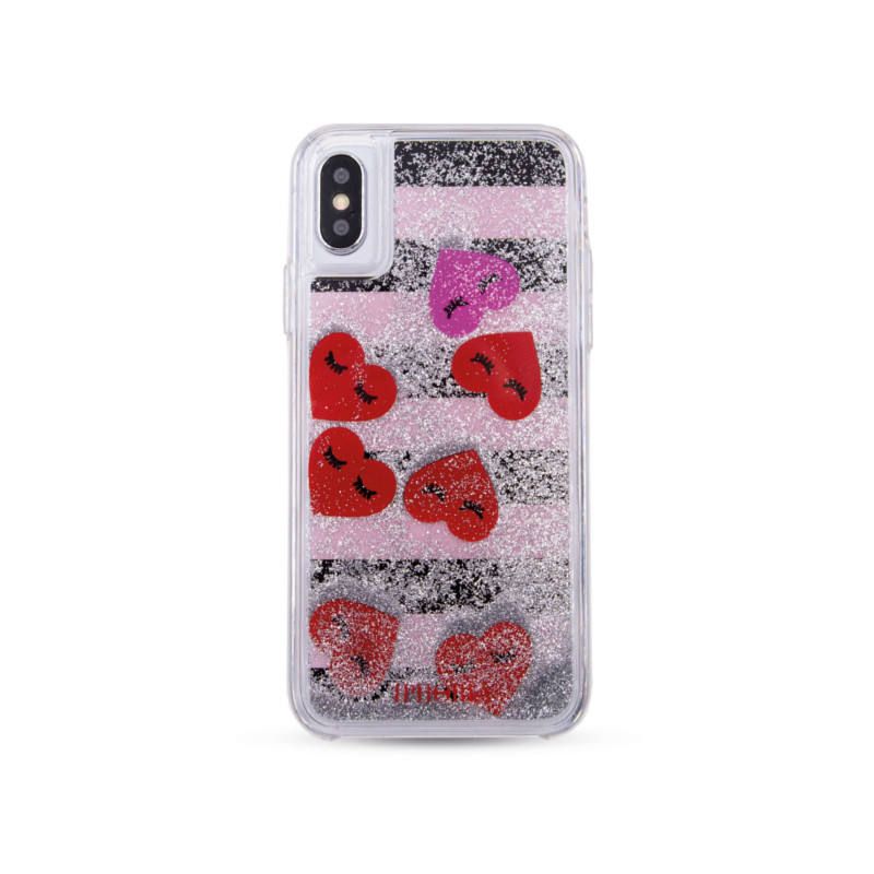 Liquid Case for Apple Iphone X/XS - Hearts Stripes