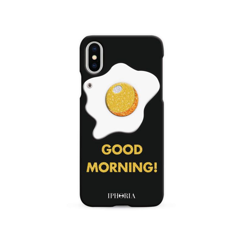 Case with Mirror for Apple iPhone X/XS - Good Morning Glitter