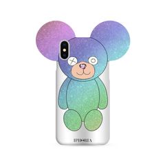 Case for Apple iPhone X/XS - Teddy Multicolor Glitter