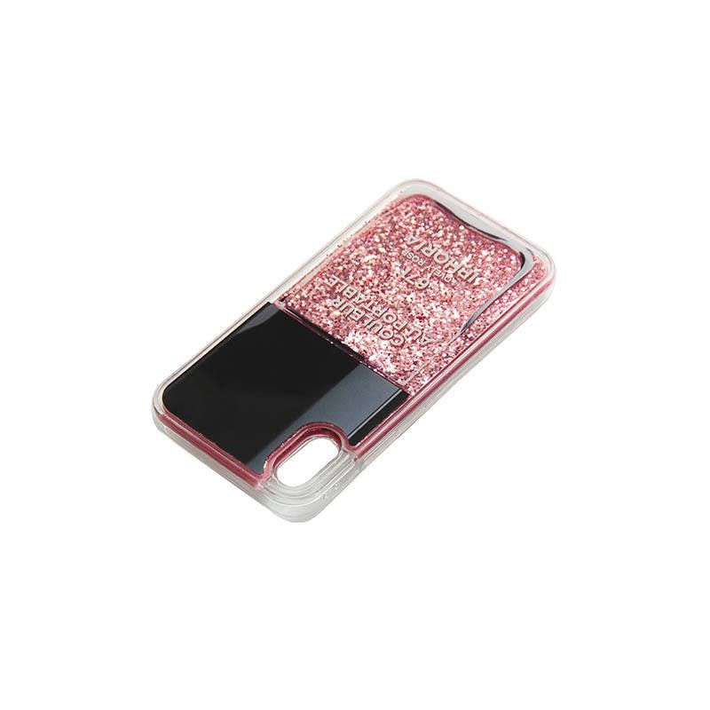 Liquid Case for Apple iPhone X/XS - Nailpolish Lovely Rose
