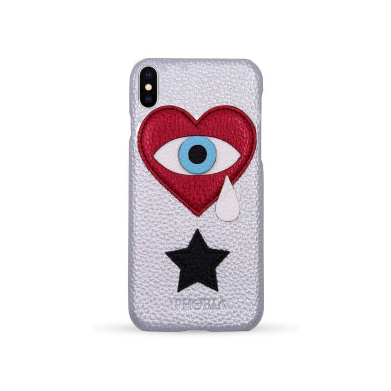 Veggie Leather Case for Apple iPhone X/XS - Heart Teardrop