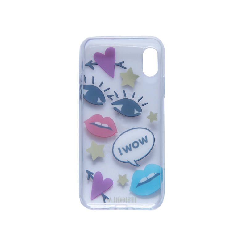 Case for Apple iPhone X/XS - Icons Transparent Flashy