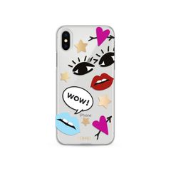 Case for Apple iPhone X/XS - Icons Transparent Flashy