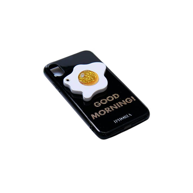Case with Mirror for Apple iPhone X/XS - Good Morning Glitter