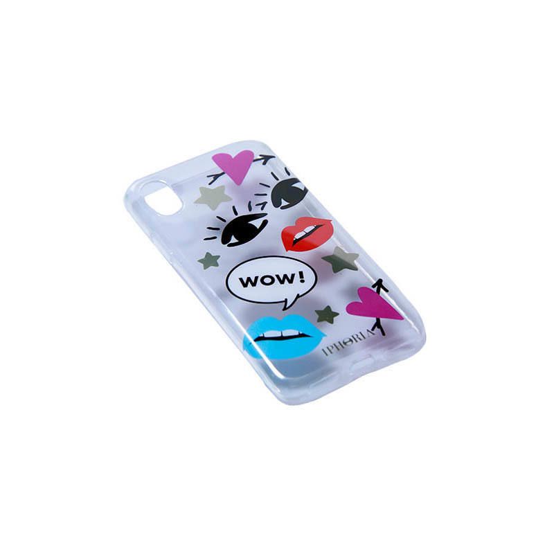 Case for Apple iPhone X/XS - Icons Transparent Flashy