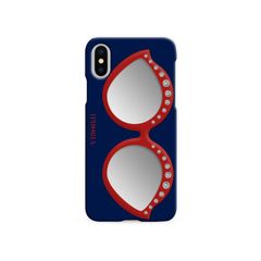 Case with Mirror for Apple iPhone X/XS - Sunglasses Red