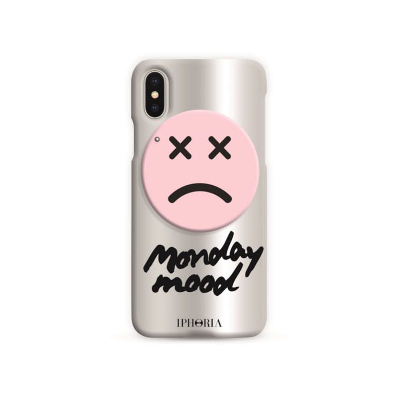 Case with Mirror for Apple iPhone X/XS - Sad Smiley