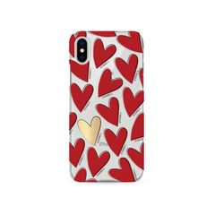 Case for Apple iPhone X/XS - Hearts Red
