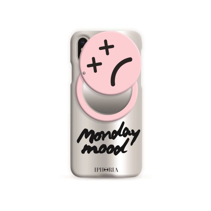Case with Mirror for Apple iPhone X/XS - Sad Smiley