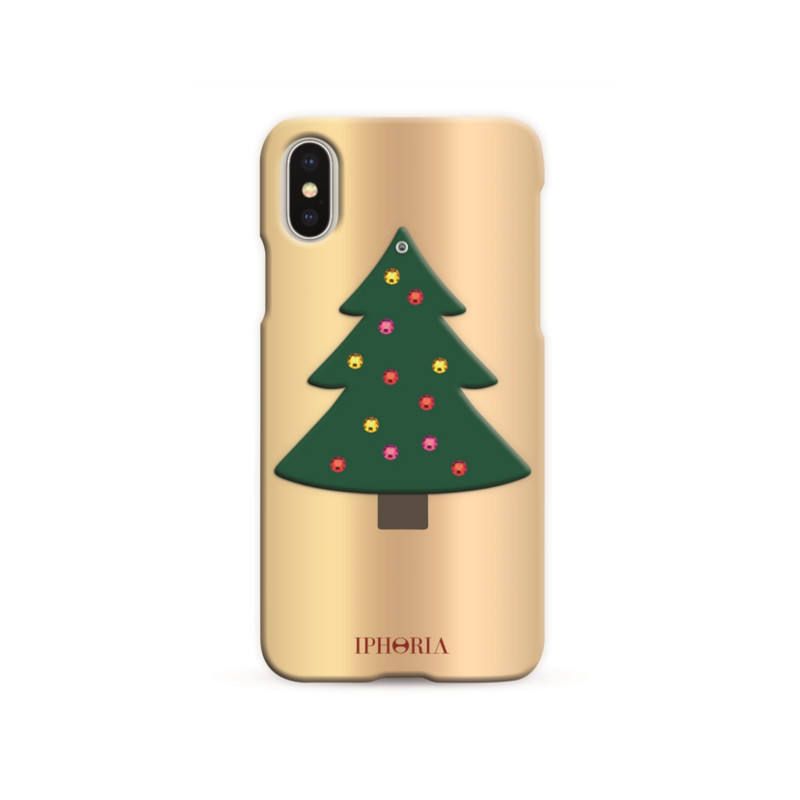 Case with Mirror for Apple iPhone X/XS - Christmas Tree
