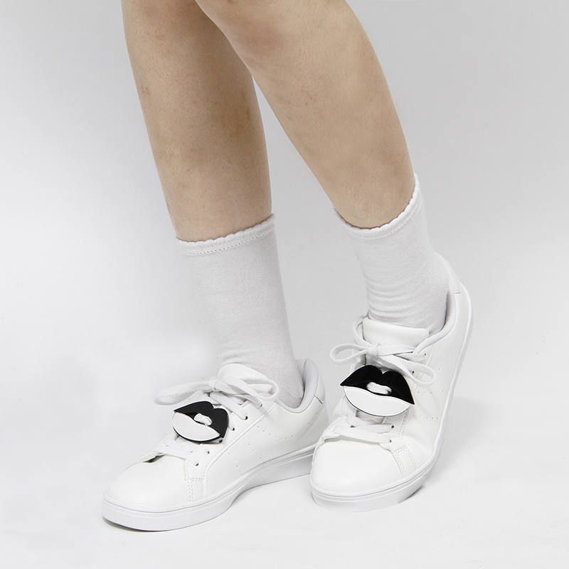 Acryl Sneaker Patches - Lips Black and White