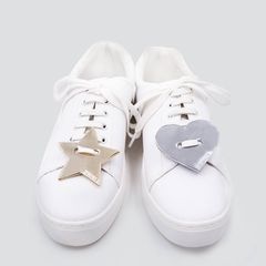 Metal Sneaker Patches - Heart And Star
