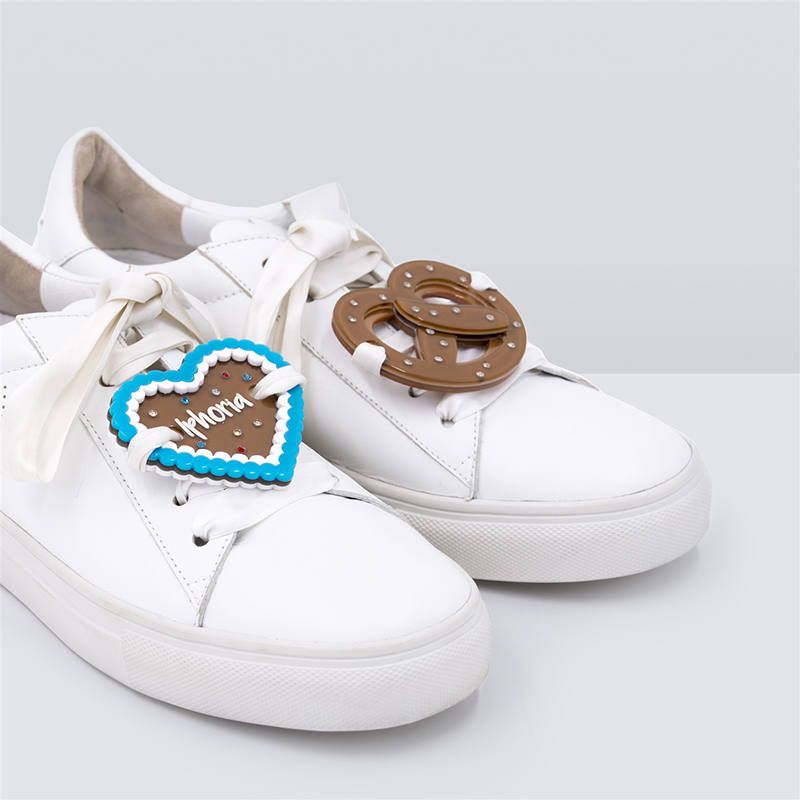 Acryl Sneaker Patches - Pretzel and Heart