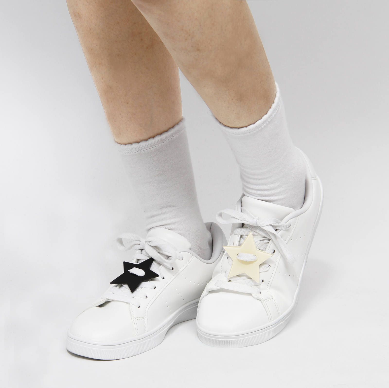 Acryl Sneaker Patches - Stars Black and Nude