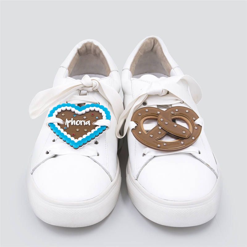 Acryl Sneaker Patches - Pretzel and Heart