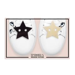 Acryl Sneaker Patches - Stars Black and Nude