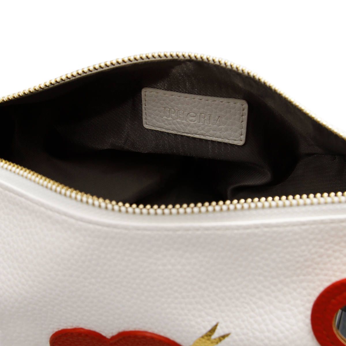 Washbag - White Big Heart