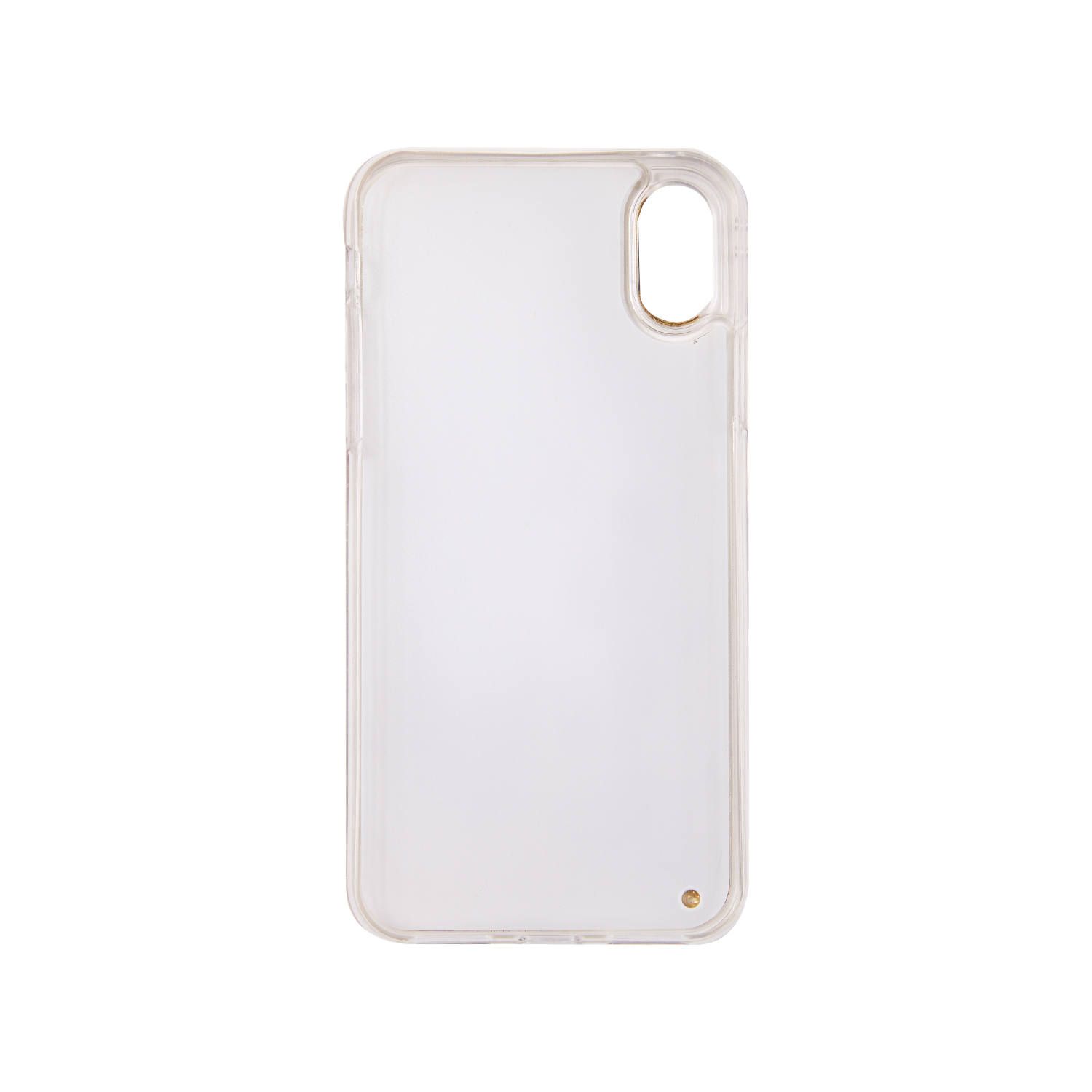 Liquid Case for Apple iPhone X/XS - Tranparent Heartbreaker with Floating Hearts and Glitter
