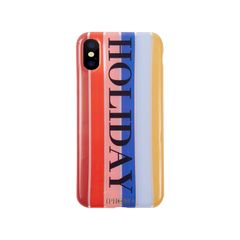 Case for Apple iPhone X/XS - Stripes Multicolor HOLIDAY Gold