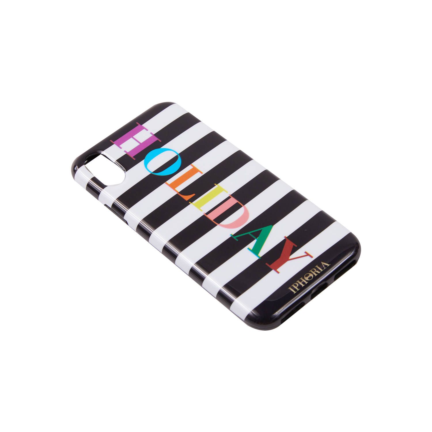 Case for Apple iPhone X/XS - Stripes Black and White HOLIDAY