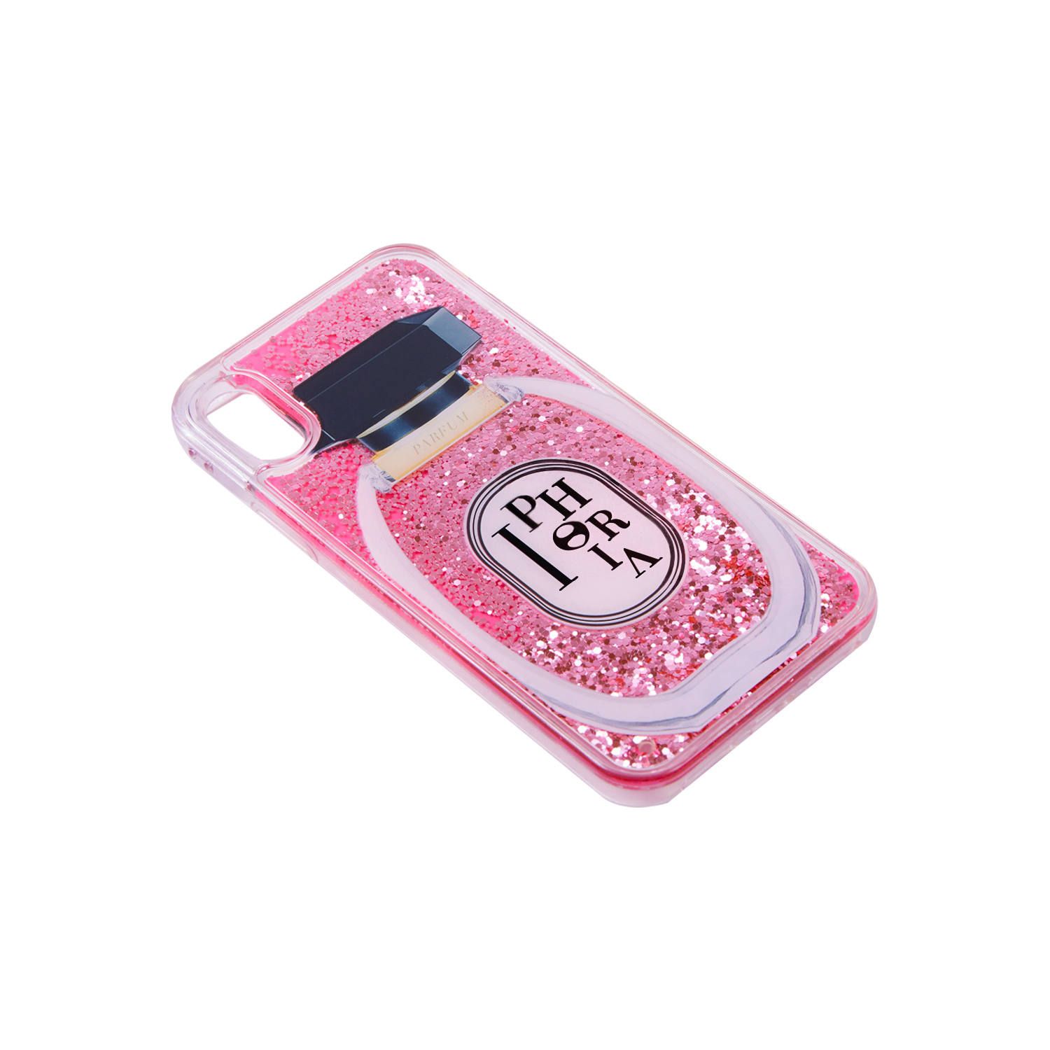 Liquid Case for Apple iPhone X/XS - Perfume Round Rose