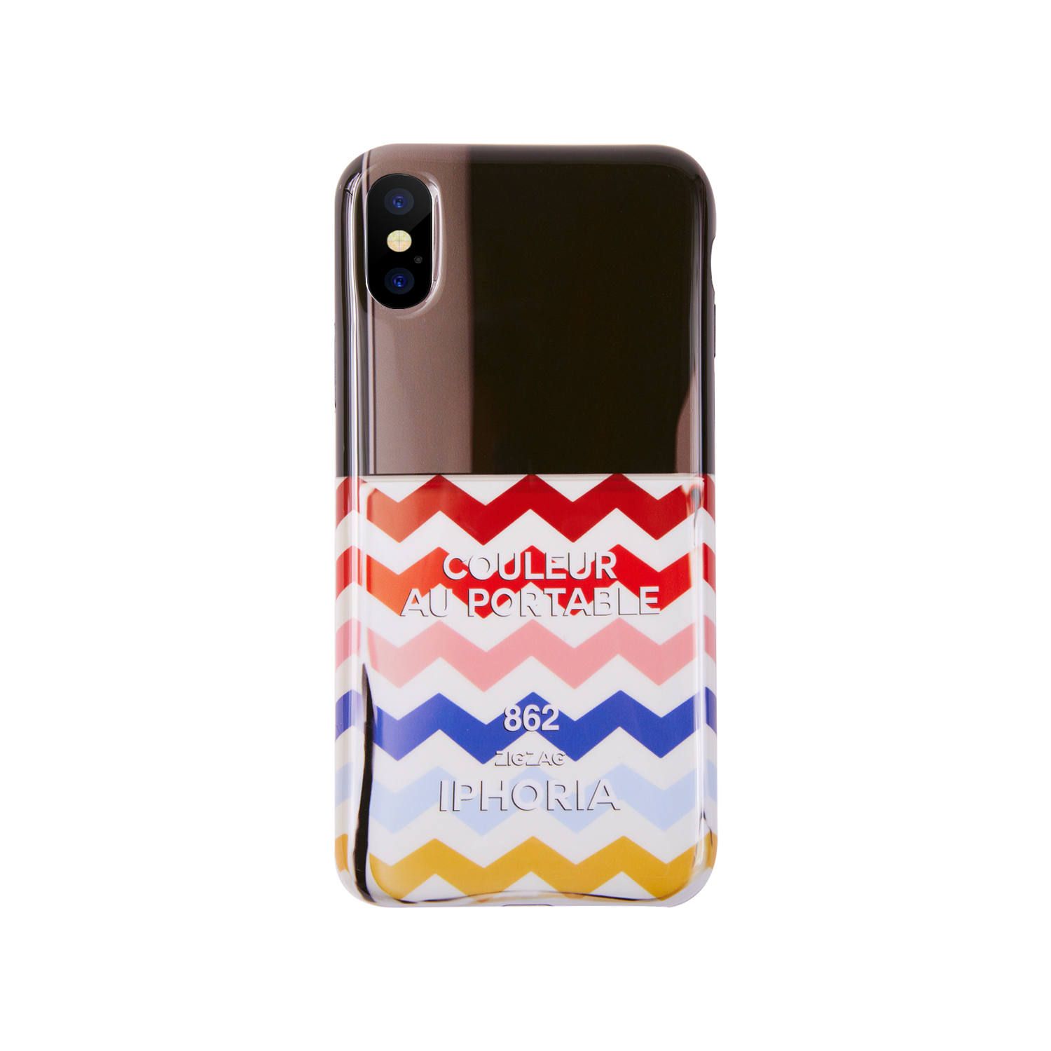 Case for Apple iPhone X/XS - Nailpolish Zig Zag Multicolor