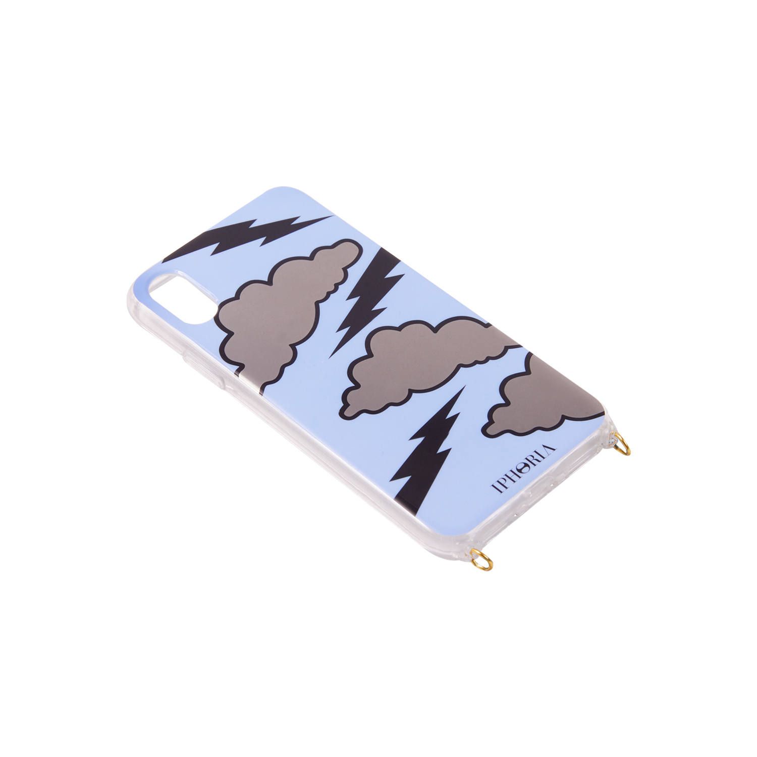 Necklace Case for Apple iPhone X/XS - Blue Thunderstorm