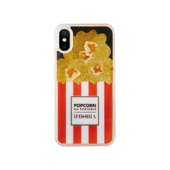 Liquid Case for Apple iPhone X/XS - Popcorn Red and White Stripes