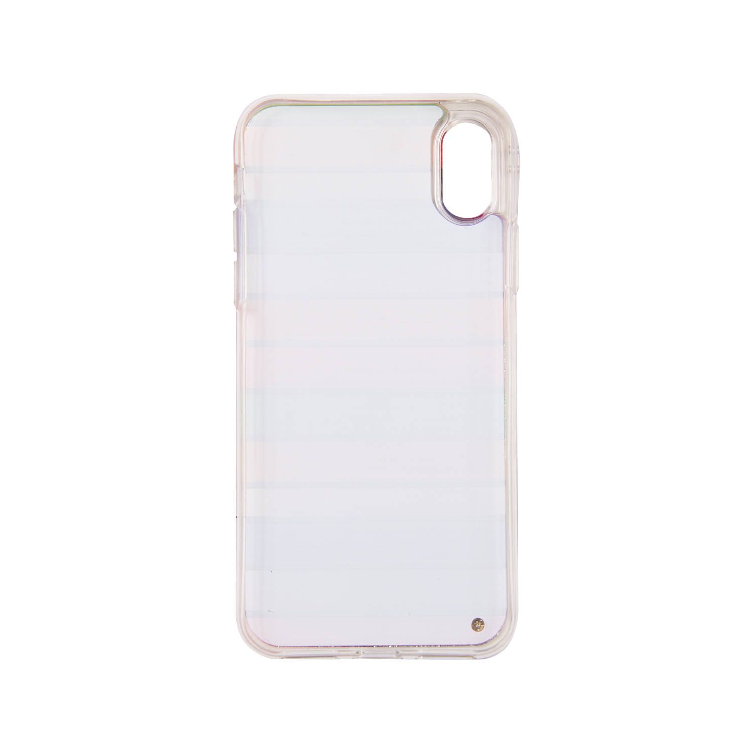 Liquid Case for Apple iPhone X/XS - Perfume Round Multicolor Stripes