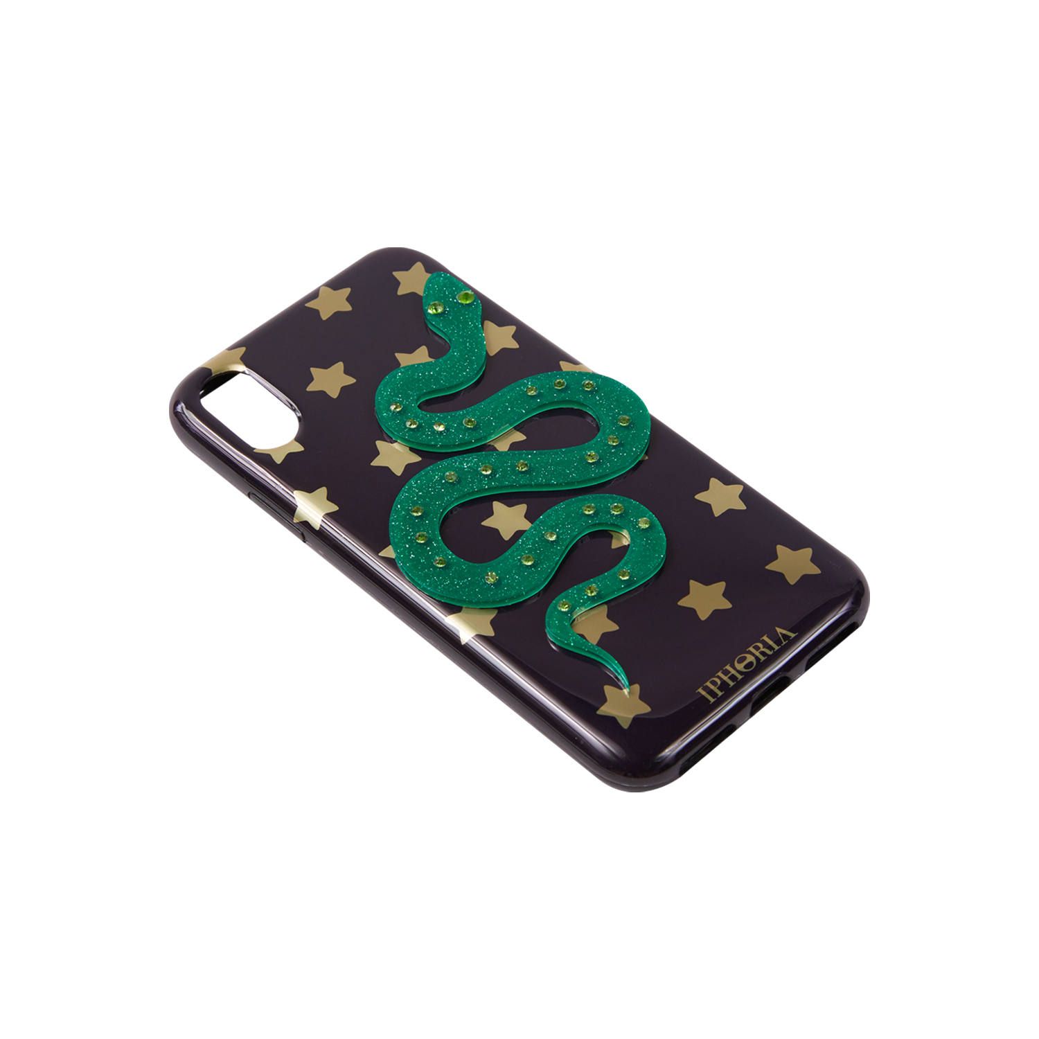 IPHORIA - 3D Case for Apple iPhone X/XS - Black with Stars and